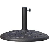 Outsunny Base de Sombrilla Tipo Pie para Parasol - Color Bronce - Material Resina - Tubo Φ 38-48 mm